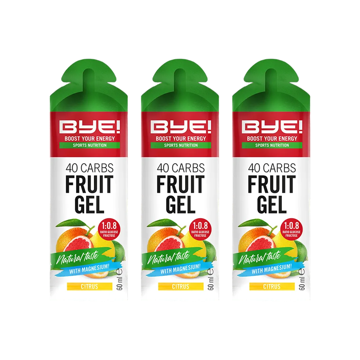 BYE! | 40 Carbs Fruit Gel | 60 ml