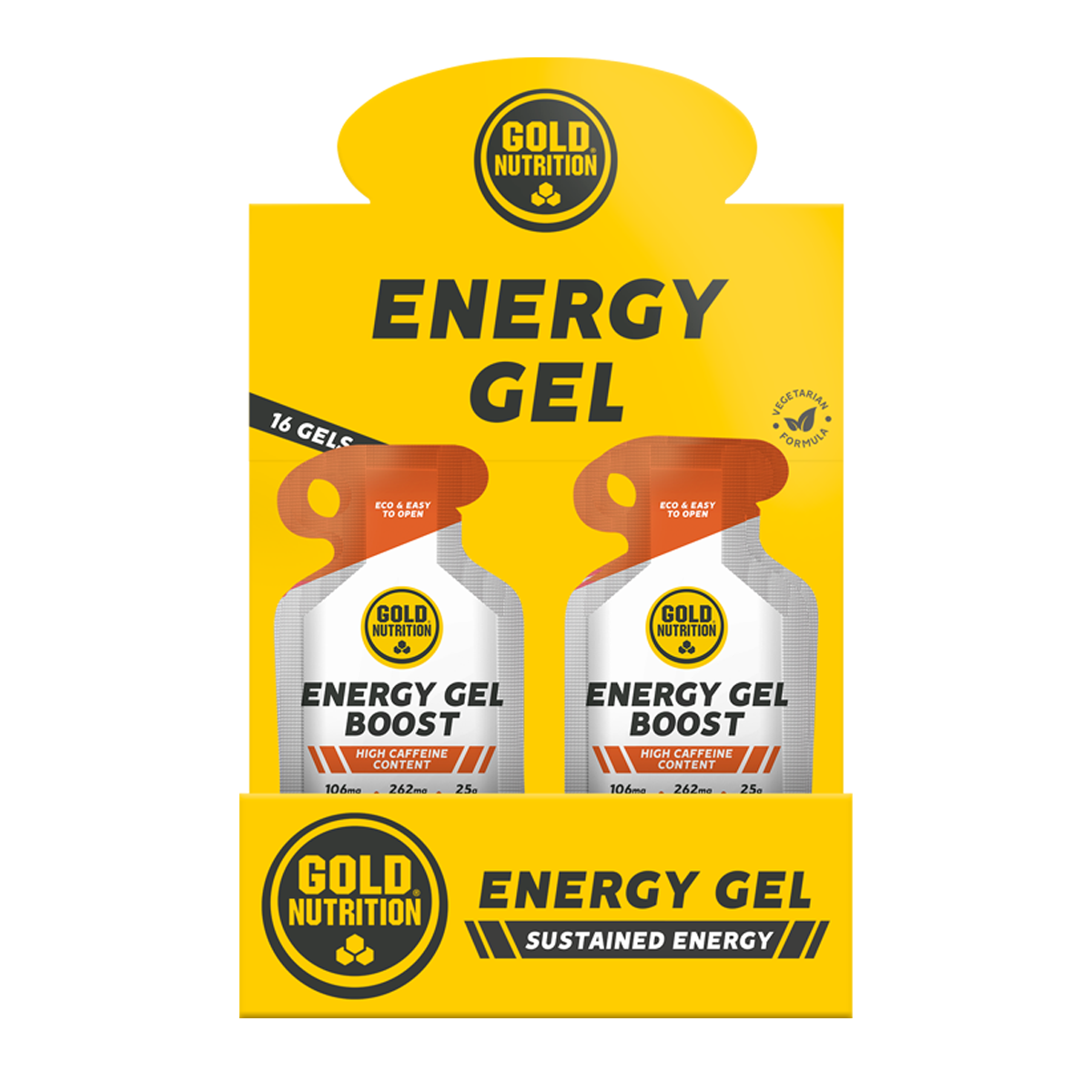 GoldNutrition | Boost Plus Energiegel | 16 x 40 Gramm