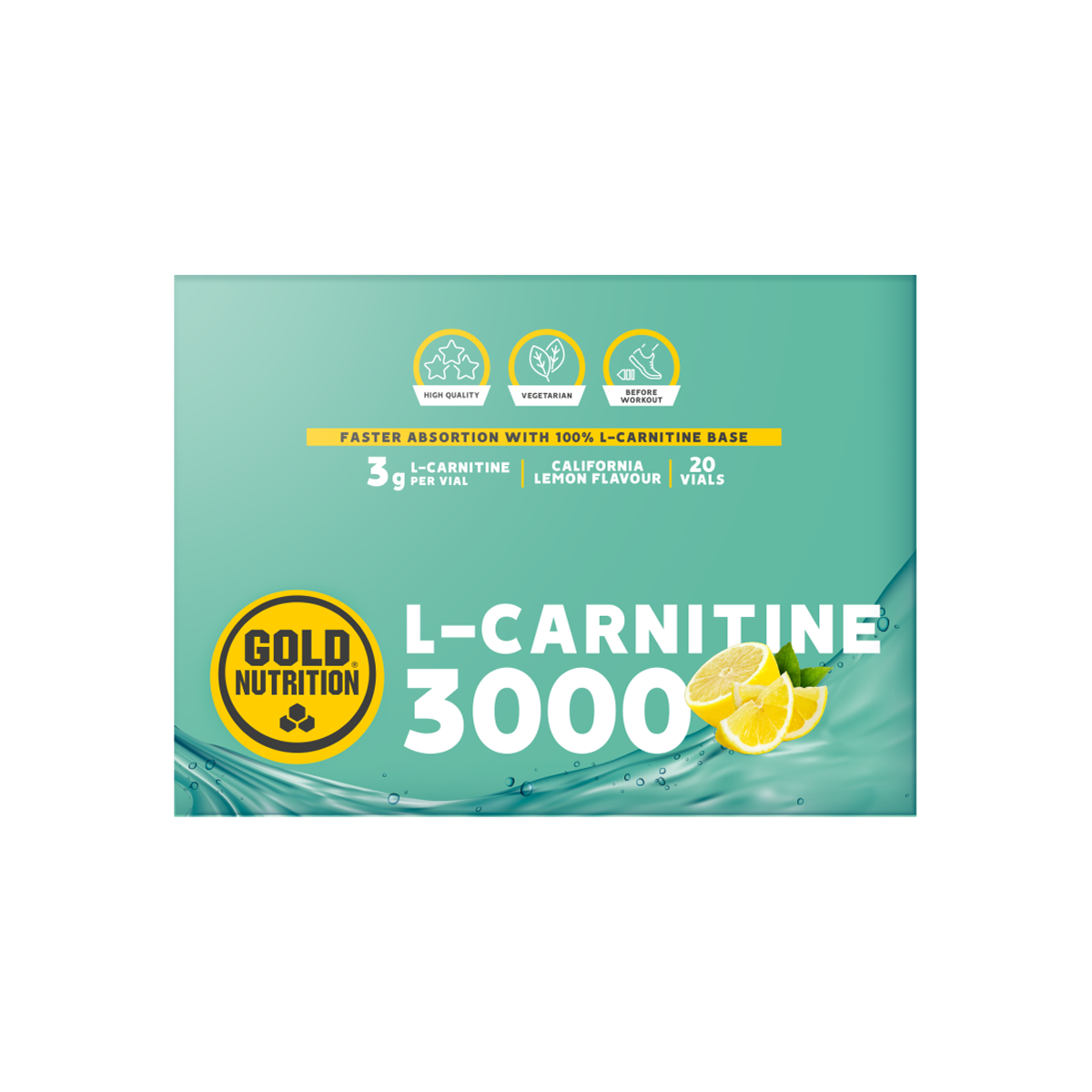 GoldNutrition | L-Carnitin 3000 | 20 Schüsse