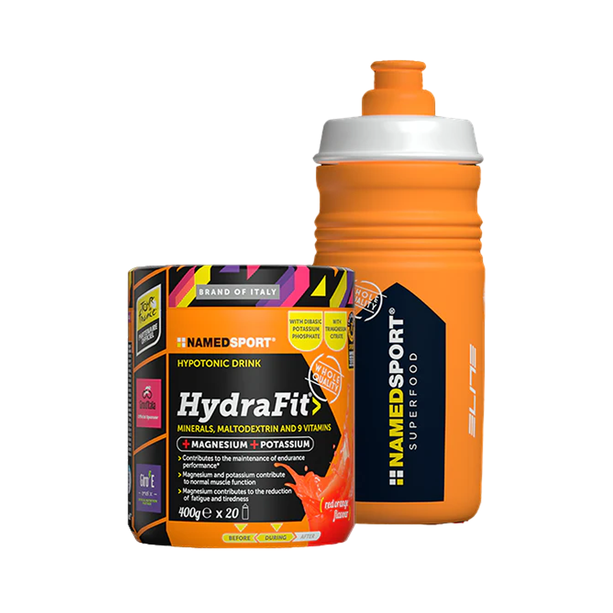 NamedSport | HydraFit Hypotonic Drink | 400 gram | Gratis Elite Bidon