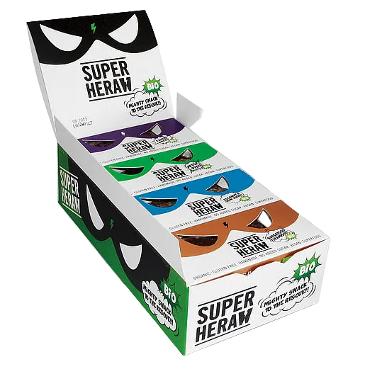 Superheraw | Barre Bio | Protéine Cacao & Orange | 45 grammes