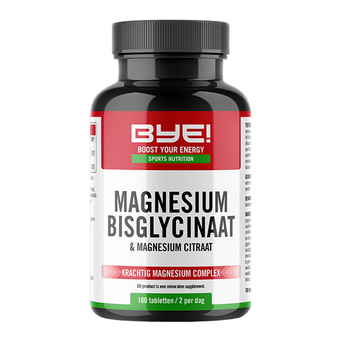 BYE! | Magnesium Bisglycinaat & Magnesium Citraat | 100 Caps