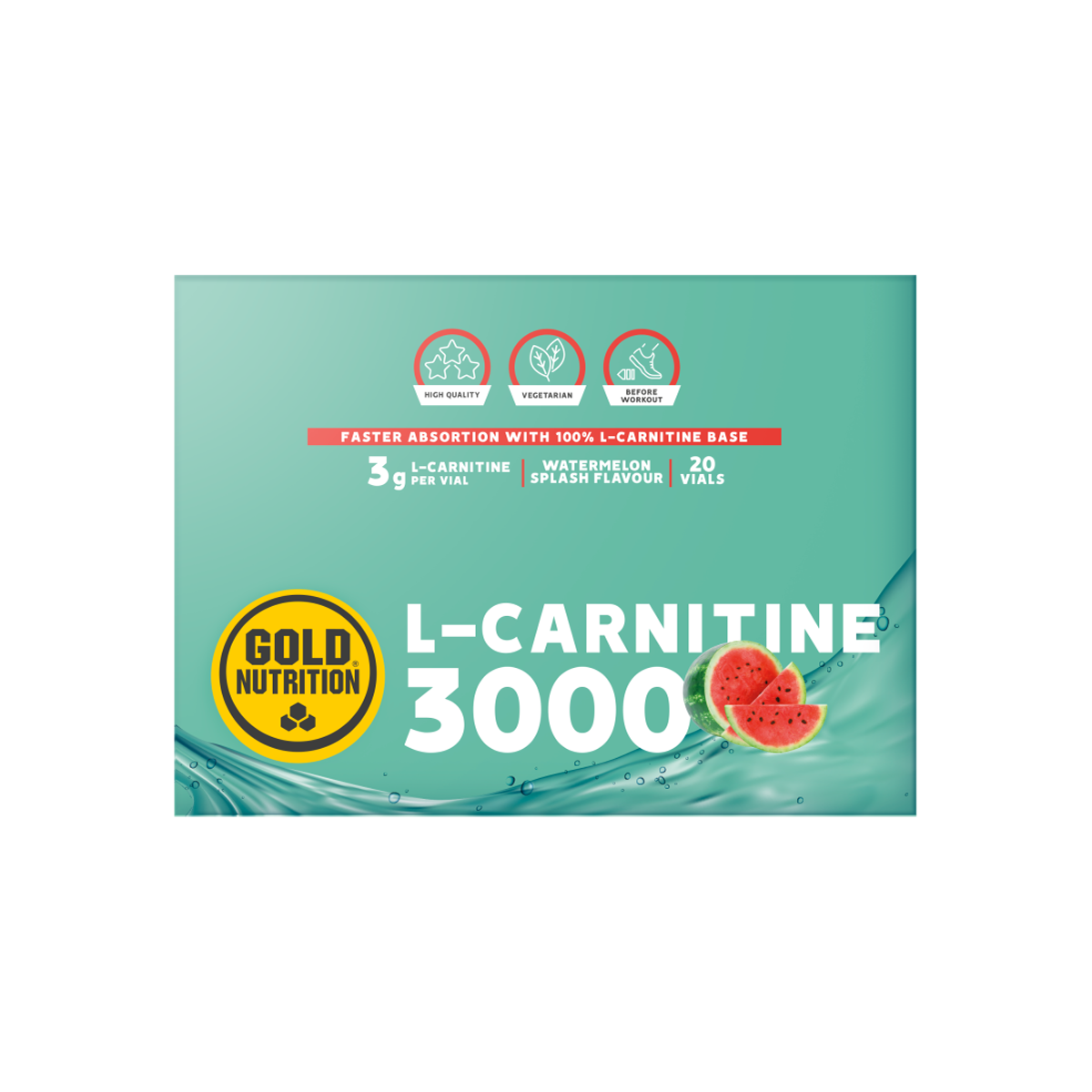 GoldNutrition | L-Carnitin 3000 | 20 Schüsse 