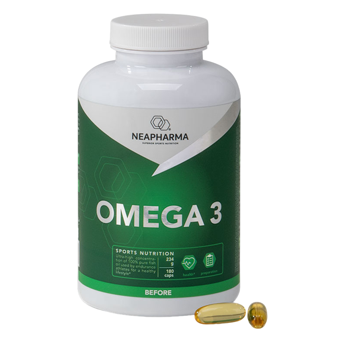 Pharmazeutik | Omega 3 | 180 Kapseln 