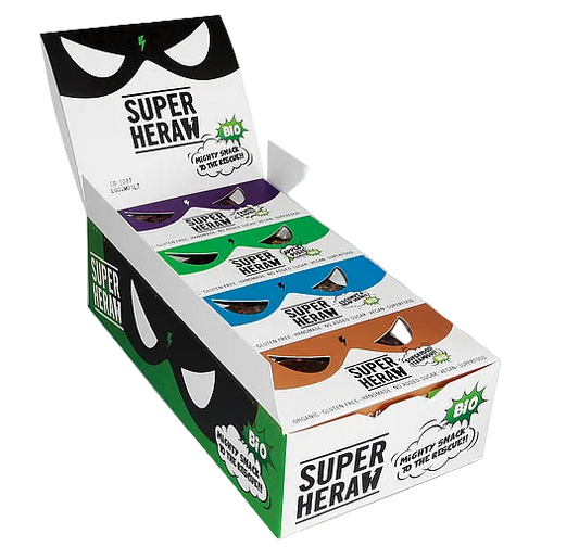 Superhelden | Bio Riegel | Kakao- und Orangenprotein | 45 Gramm 