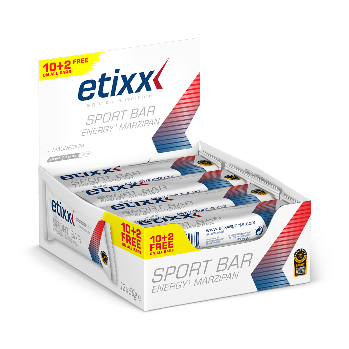 Etixx | Barre sportive Energy Marzipan | 50 grammes 