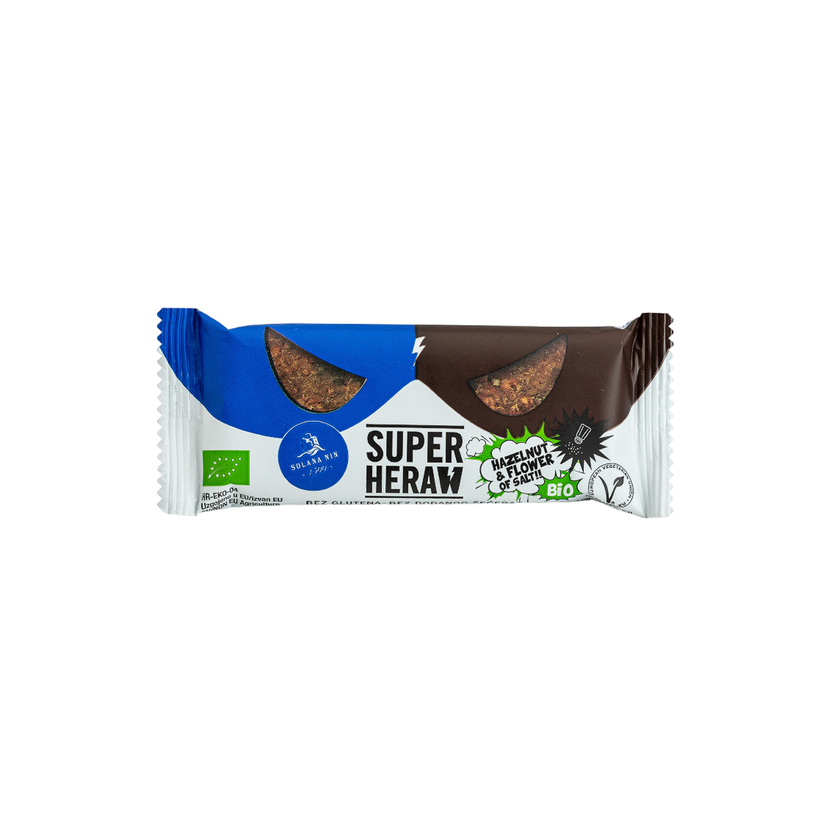 Superheraw | Barre Bio | Noisette &amp; Fleur de Sel | 45 grammes 